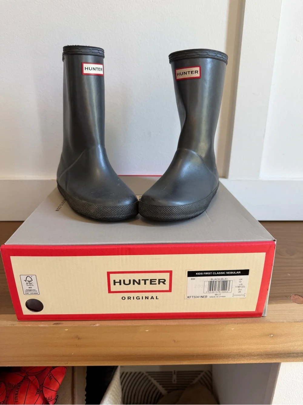 Hunter Kids Dark Grayish Classic Rain Boots